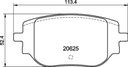 BRAKE PADS REAR BREMBO PSA