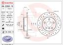 BRAKE DISC REAR 280MM BREMBO BMW (CROSS DRILLED)