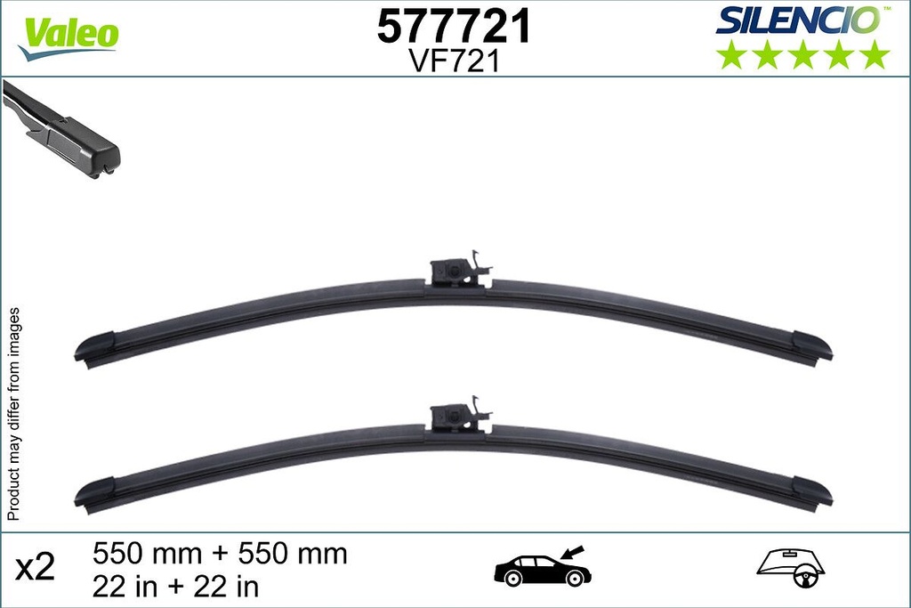 WIPER BLADE SET VALEO SILENCIO MERC (577721)