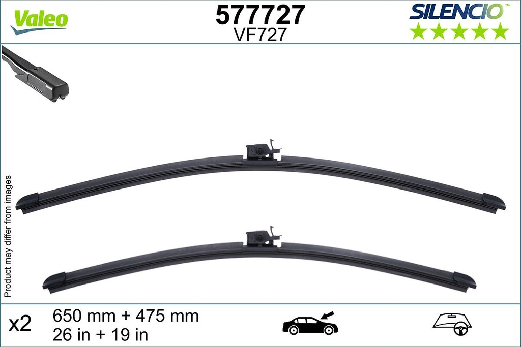 WIPER BLADE SET VALEO SILENCIO MERC (577727)