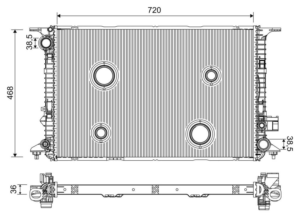RADIATOR VALEO VAG