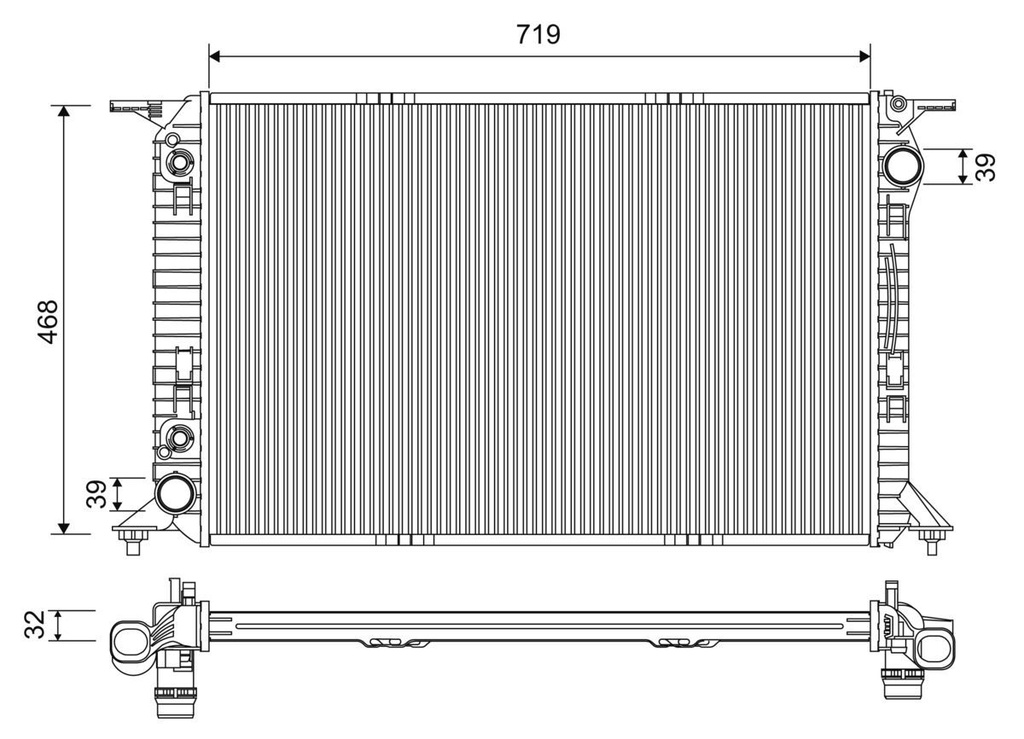RADIATOR VALEO VAG