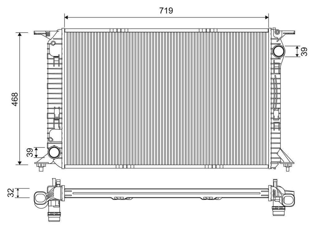 RADIATOR VALEO VAG