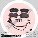 BRAKE PADS REAR WITH SENSOR ZIMMERMANN VAG