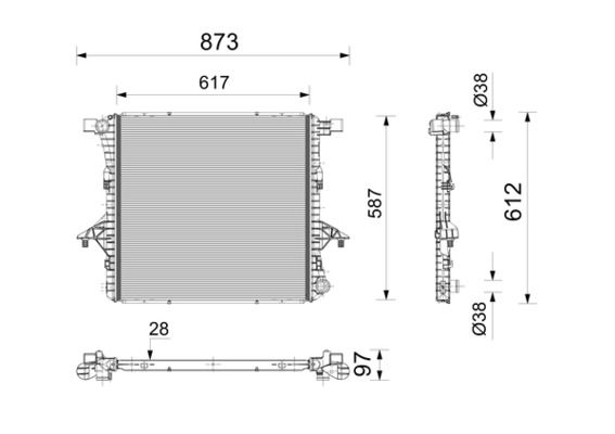 RADIATOR MAHLE BEHR VAG