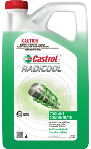 COOLANT 5L (GREEN) CASTROL RADICOOL CONCENTRATE
