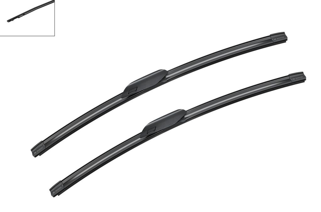 WIPER BLADE [FRONT KIT] BOSCH AEROTWIN [550MM 22 INCH + 550MM 22 INCH - WITH SPOILER FLAT WIPER BLADE]