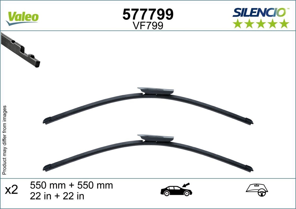 WIPER BLADE SET VALEO MERC