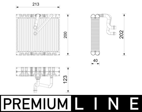 A/C EVAPORATOR MAHLE VAG