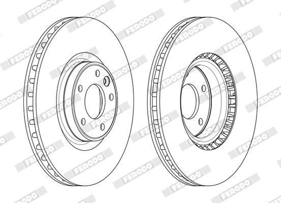 BRAKE DISC FRONT 380MM FERODO LAND ROVER
