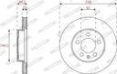 BRAKE DISC FRONT 256MM FERODO VAG