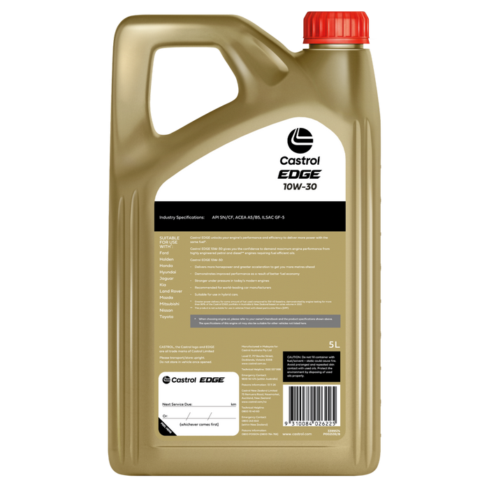 ENGINE OIL 5L 10W30 EDGE CASTROL