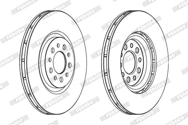 BRAKE DISC FRONT 330MM FERODO ALFA