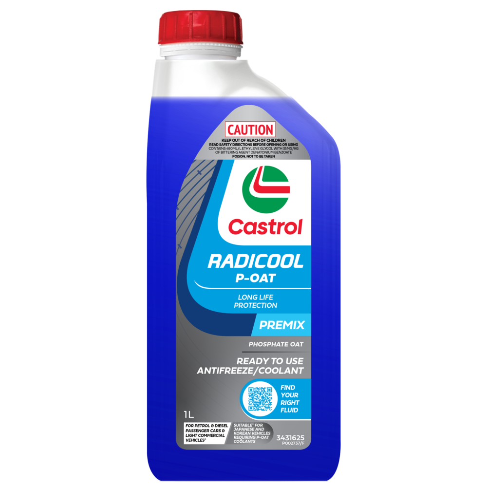 COOLANT PREMIX BLUE 1L RADICOOL P-OAT CASTROL