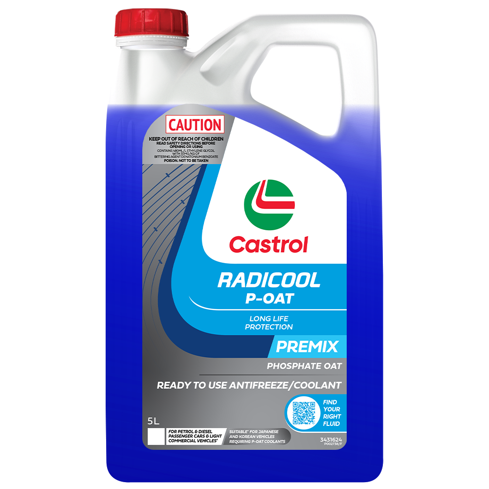 COOLANT PREMIX BLUE 5L RADICOOL P-OAT CASTROL