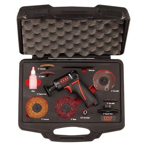 M7 2"/3" MINI HIGH SPEED SANDER, 11 PIECE KIT, PISTOL STYLE,18000 RPM