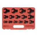 RYTOOL 15PC 3/8 DR. METRIC CROWSFOOT WRENCH SET
