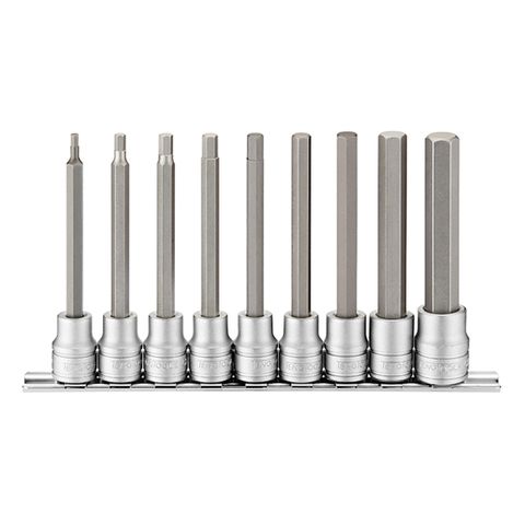 TENG 9PCE 3/8" DR. LONG HEX BIT SOCKET SET - 3-12MM