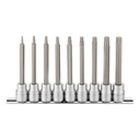 TENG 9PCE 3/8" DR. LONG TX BIT SOCKET SET - TX10-TX50