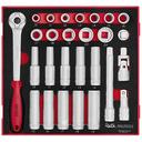 TENG 27PCE 1/2" DR. SOCKET & ACC SET 10-24MM - TED-TRAY