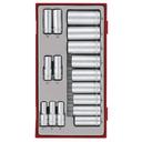 TENG 16PCE 3/8" DR. DEEP SOCKET SET 7-22MM - TC-TRAY