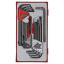 TENG 28PCE MM/AF HEX & TX BALL-END KEY SET - TC-TRAY