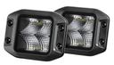 FLOOD LIGHT 3.2" FLUSH MOUNT BLACK MAGIC LED CUBE KIT HELLA