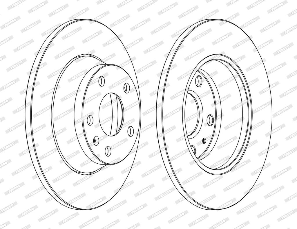 BRAKE DISC REAR 286MM FERODO VAG