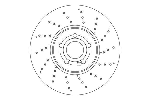 BRAKE DISC FRONT 350MM TRW MERC (CROSS DRILLED)