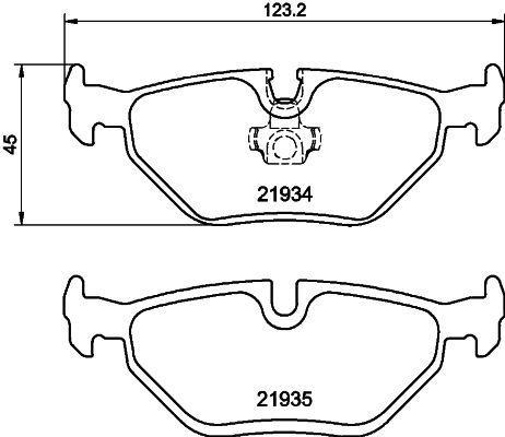 [8DB 355 008-761] BRAKE PADS REAR PAGID BMW