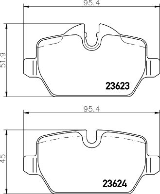[8DB 355 011-271] BRAKE PADS REAR PAGID BMW