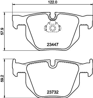 [8DB 355 013-941] BRAKE PADS REAR PAGID BMW