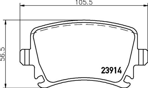 [8DB 355 011-771] BRAKE PADS REAR PAGID VAG