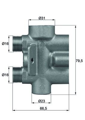 [TO 9 75] THERMOSTAT OIL COOLING MAHLE VAG