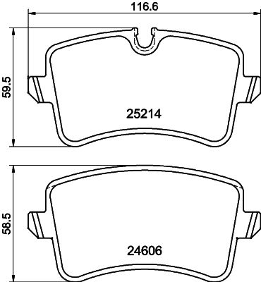 [8DB 355 025-311] BRAKE PADS REAR WITH SENSOR PAGID VAG