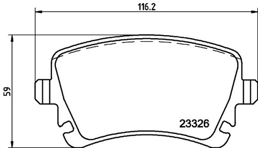 [8DB 355 011-531] BRAKE PADS REAR WITH SENSOR PAGID VAG