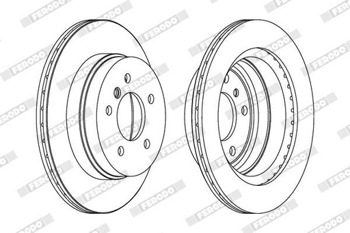 [DDF1697C] REAR DISC 300MM FERODO BMW