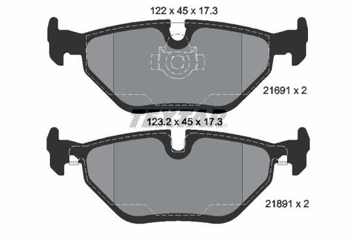[2169103] BRAKE PADS REAR TEXTAR BMW