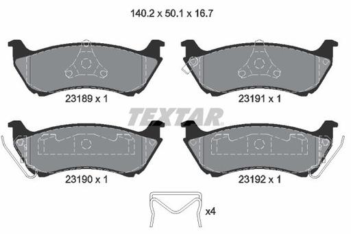 [2318902] BRAKE PADS REAR TEXTAR MERC