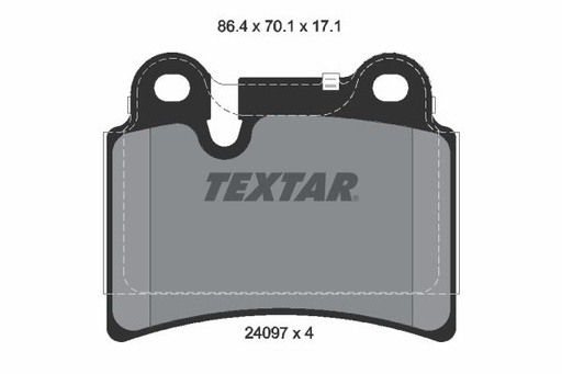 [2409701] BRAKE PADS REAR TEXTAR VAG