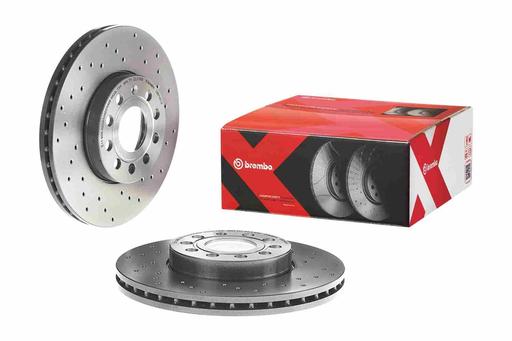 [09.9145.1X] BRAKE DISC FRONT 288MM BREMBO VAG (CROSS DRILLED)