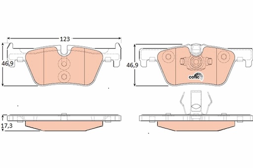 [GDB1919] REAR PADS TRW BMW