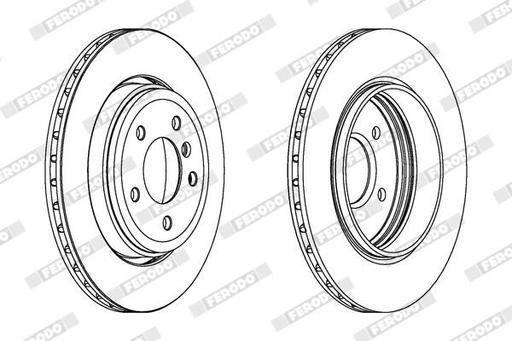 [DDF1280C] BRAKE DISC REAR 320MM FERODO BMW