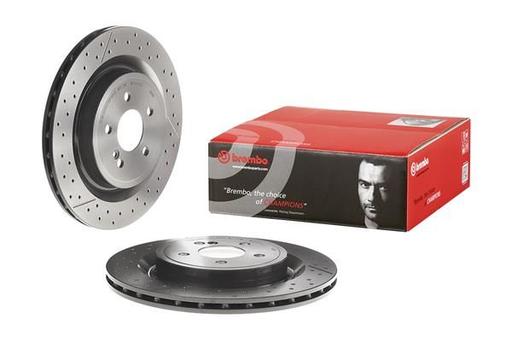 [09.B788.11] BRAKE DISC REAR 330MM BREMBO MERC (CROSS DRILLED - SLOTTED)