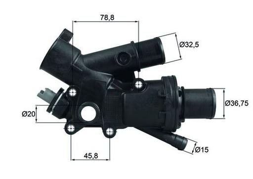 [TH 43 83] THERMOSTAT WITH HOUSING MAHLE PSA