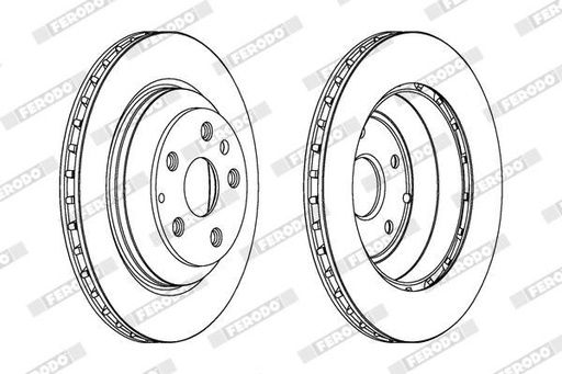 [DDF1855C-1] REAR DISC 358MM FERODO VAG