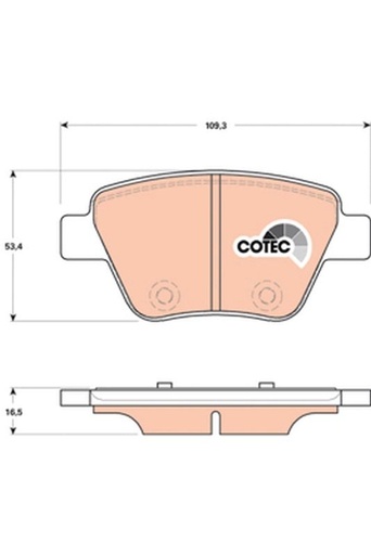 [GDB1841] BRAKE PADS REAR TRW VAG