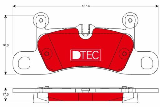 [GDB1875DTE] BRAKE PADS REAR TRW VAG (DTEC COTEC)