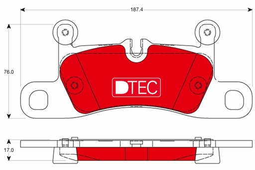[GDB1875DTE] REAR PADS TRW VAG [DTEC COTEC]