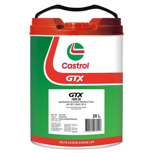 [3437456] ENGINE OIL 20L 10W30 GTX SN GF6 CASTROL